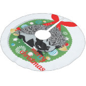 メリークリスマスのハリネズミの木のスカート ブラッシュドポリエステルツリースカート (アングル)