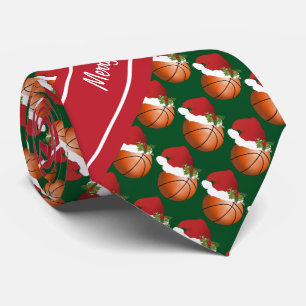 メリークリスマスのバスケットボール ネクタイ