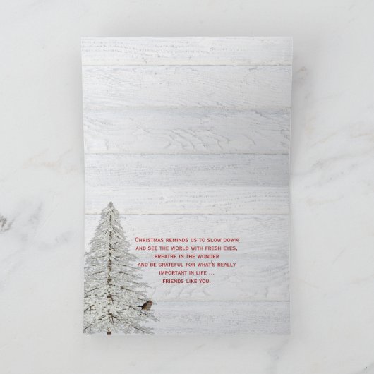 メリークリスマスのバッファローは鳥と一緒にプレイド カード (内部)