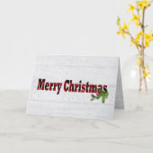 メリークリスマスのバッファローは鳥と一緒にプレイド カード (黄色い花)