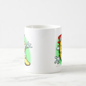 メリークリスマスのバナナの明けましておめでとう コーヒーマグカップ (中央)