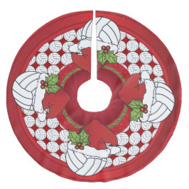 メリークリスマスのバレーボールの恋人 ブラッシュドポリエステルツリースカート