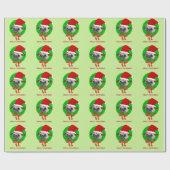 メリークリスマスのパグ ラッピングペーパー (フラット)