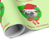 メリークリスマスのパグ ラッピングペーパー (ロールコーナー)