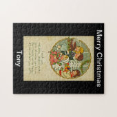 メリークリスマスのパズルのデザイン ジグソーパズル (横)