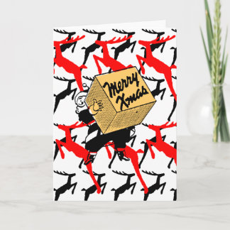 メリークリスマスのパッケージが付いているサンタ シーズンカード