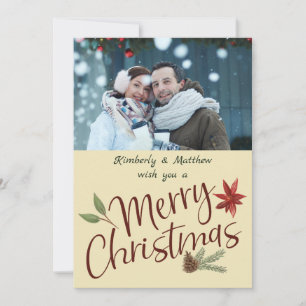 メリークリスマスのパーソナライズな写真の休日 シーズンカード