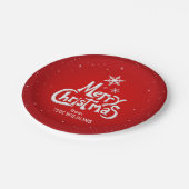 メリークリスマスのパーソナライズな紙皿 ペーパープレート (アングル)