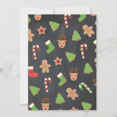 メリークリスマスのパーティーのクッキー交換ジンジャーブレッド 招待状 (裏面)