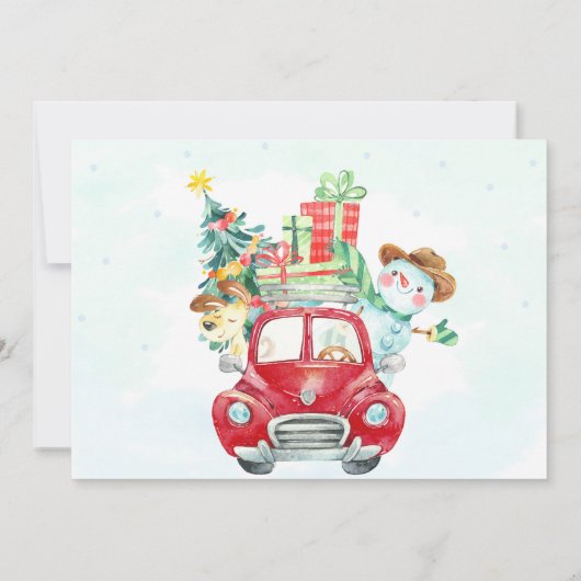 メリークリスマスのパーティー 招待状 (裏面)