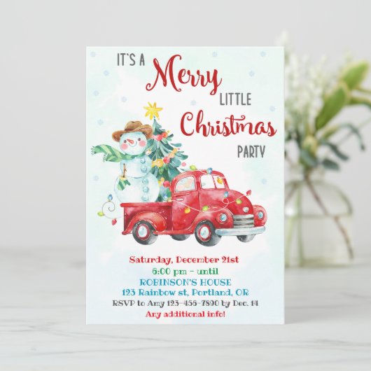 メリークリスマスのパーティー 招待状 (スタンド正面)