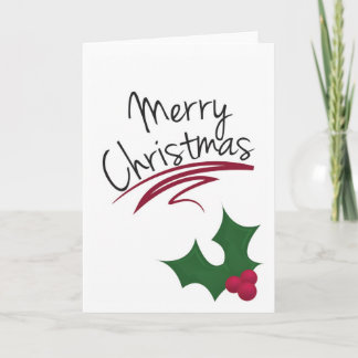 メリークリスマスのヒイラギの休日カード シーズンカード