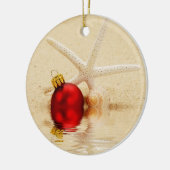 メリークリスマスのヒトデのオーナメント セラミックオーナメント (左)