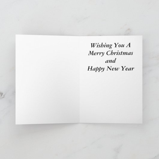 メリークリスマスのビクトリアンな小さな女の子の天使の木 シーズンカード (内部)