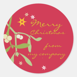 メリークリスマスのビジネスギフトラベル ラウンドシール
