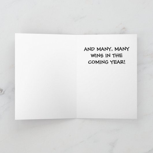 メリークリスマスのビリヤードをする人 シーズンカード (内部)