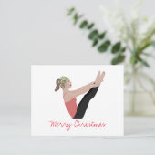 メリークリスマスのピラティスはがき ポストカード (スタンド正面)