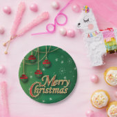 メリークリスマスのフェスティバルのオーナメント ペーパープレート (パーティー)