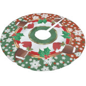 メリークリスマスのフットボールの恋人 ブラッシュドポリエステルツリースカート (アングル)