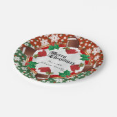 メリークリスマスのフットボールの恋人 ペーパープレート (アングル)
