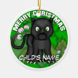 メリークリスマスのブラックパンサー セラミックオーナメント