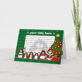 メリークリスマスのペンギン シーズンカード