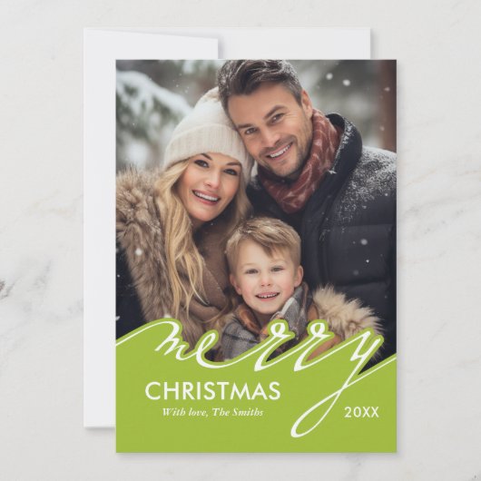 メリークリスマスのホリデーカード シーズンカード (正面)