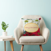 メリークリスマスのポインセチア クッション (椅子)