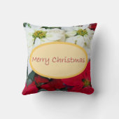 メリークリスマスのポインセチア クッション (裏面)