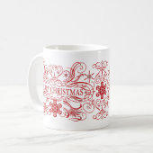 メリークリスマスのマグの赤 コーヒーマグカップ (正面左)