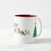 メリークリスマスのマグ ツートーンマグカップ (正面右)