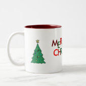 メリークリスマスのマグ ツートーンマグカップ (左)
