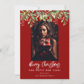 メリークリスマスのミスタントフォトのグリーティングカード シーズンカード (正面)