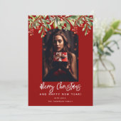 メリークリスマスのミスタントフォトのグリーティングカード シーズンカード (スタンド正面)