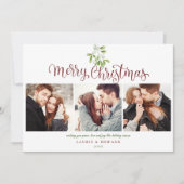 メリークリスマスのミスタントーモダンカップル4写真 シーズンカード (正面)
