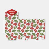 メリークリスマスのミッテンス模様のお願い箱 フェイバーボックス (折り畳みなし)