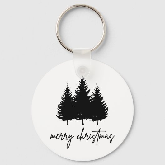 メリークリスマスのミニマリストのホリデーシーズン キーホルダー (正面)