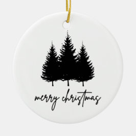 メリークリスマスのミニマリストのホリデーシーズン セラミックオーナメント