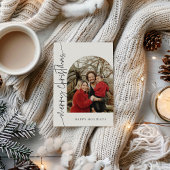 メリークリスマスのミニマリスト家族2024カード シーズンカード