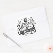 メリークリスマスのミニマリスト ラウンドシール (封筒)