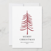 メリークリスマスのミニマルモダンリスト シーズンカード (正面)