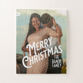 メリークリスマスのミニマルモダンリスト ジグソーパズル