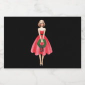 メリークリスマスのミニリカールラベル リキュールボトルラベル (シングルラベル)