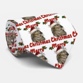メリークリスマスのメインのあらいぐま猫 ネクタイ (ロール)