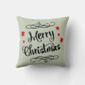 メリークリスマスのモダンのタイポグラフィ クッション (裏面)