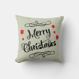 メリークリスマスのモダンのタイポグラフィ クッション