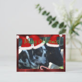 メリークリスマスのヤギの郵便はがきはカスタマイズ シーズンポストカード (スタンド正面)