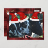 メリークリスマスのヤギの郵便はがきはカスタマイズ シーズンポストカード (正面/裏面)