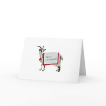 メリークリスマスのヤギカード