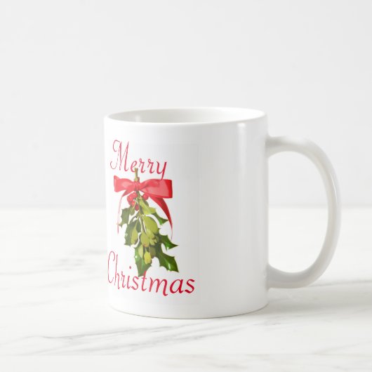 メリークリスマスのヤドリギ コーヒーマグカップ (右)
